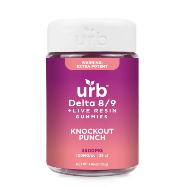 Urb D8/D9 THC Gummies 3500MG Knockout Punch